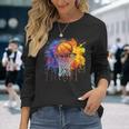 Basketball Colorful Drip Graphic Long Sleeve T-Shirt Gifts for Her