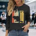 Beaver ビーバー 動物 長袖Tシャツ 彼女への贈り物