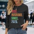 Best Husbandince 2023 2Nd Anniversary Husband 長袖Tシャツ 彼女への贈り物