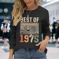 Best Of 1975 オールド・カセット 50歳の誕生日 レトロ 長袖Tシャツ 彼女への贈り物