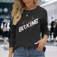 Boxeo Boxeo Boxeo Kickboxing Amante Boxeo Boxeador Camiseta de manga larga Regalos para ella