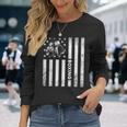 Boxerintage Boxing American Flag Boxing Distressed 長袖Tシャツ 彼女への贈り物