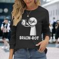 Brain Rot シャツ Word Of The Yeartickman Brainrot 長袖Tシャツ 彼女への贈り物