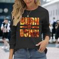Burnit Down Fire Flames 長袖Tシャツ 彼女への贈り物