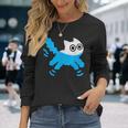 Catwimming Kitten In Water Cute Animalwimmer 長袖Tシャツ 彼女への贈り物