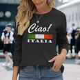 Ciao Italia トリコロールグリーン 白と赤 イタリア国旗 イタリア 長袖Tシャツ 彼女への贈り物