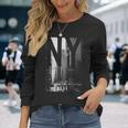 Cool New York City Abstractkyline & New York 長袖Tシャツ 彼女への贈り物