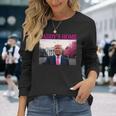 Daddy's Home President Donald Trump Pink Trumpelfie 長袖Tシャツ 彼女への贈り物