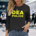 Dea Police Drug Enforcement Administration フロントとバック 長袖Tシャツ 彼女への贈り物