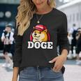 Doge Trump Hodl Cryptocurrency 長袖Tシャツ 彼女への贈り物