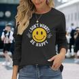 Don't Worry We Be Happymile Face レトロ グルービー 70年代 長袖Tシャツ 彼女への贈り物