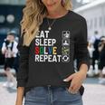 Eatleepolve Repeat キューブゲーム ルービックtシャツ 長袖Tシャツ 彼女への贈り物