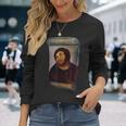 Ecce Homo Cecilia ユーモア クール アンダージャケット グラフィック Jesus 長袖Tシャツ 彼女への贈り物