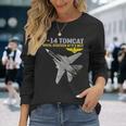 F-14 Tomcatが動作しています。最高の海軍航空。 長袖Tシャツ 彼女への贈り物