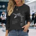 F-5 タイガージェット戦闘機仕様 長袖Tシャツ 彼女への贈り物
