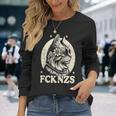 Fck Nzs かわいい猫 長袖Tシャツ 彼女への贈り物
