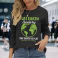 Flat Earthociety Flat Earther Conspiracy Theory 長袖Tシャツ 彼女への贈り物