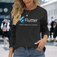 Flutter ウィジェットがアートになる場所 長袖Tシャツ 彼女への贈り物