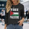 Free Palestine Free Gaza パレスチナの旗無料パレスチナ 長袖Tシャツ 彼女への贈り物