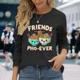 Friends Pho-Ever かわいいベトナムのフォー麺スープボウル 長袖Tシャツ 彼女への贈り物