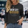 Brew City ミルウォーキー ウィスコンシン州 長袖Tシャツ 彼女への贈り物
