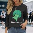 Brocco-Lee Punegetable Love ブロッコリー ビーガンダイエット 長袖Tシャツ 彼女への贈り物