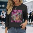 Lesbians Cat Owner Lesbians Eat What 長袖Tシャツ 彼女への贈り物
