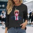 Pop Trump Pink Bubble Gumintage Trump Pink Glasses 長袖Tシャツ 彼女への贈り物