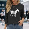 Goat 51 GOATナンバーフィフティワンヤギ 長袖Tシャツ 彼女への贈り物
