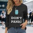 Golang Gopher プログラミング ユーモア Don't Panic Coding Developer 長袖Tシャツ 彼女への贈り物
