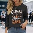 Guitars Keep Meane Pun Guitarists アコースティックギター 長袖Tシャツ 彼女への贈り物