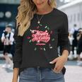 Happy Holiday And Merry Christmas Quote Festive Greetings 長袖Tシャツ 彼女への贈り物