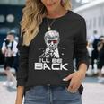 I'll Be Back 2024 ドナルド・トランプ 大統領用 おもしろサングラス 長袖Tシャツ 彼女への贈り物