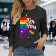 I'm Hers &He's Mine 虹のハート Lgbtq プライド デザイン 長袖Tシャツ 彼女への贈り物