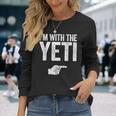 I'm With The Yeti お揃いのyetiコスチュームシャツ 長袖Tシャツ 彼女への贈り物