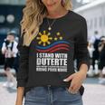 Itand With Duterte フィリピン フィリピン 強い 帰省 長袖Tシャツ 彼女への贈り物