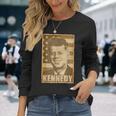 Jfk ジョン・F・ケネディ・トーンポスター 長袖Tシャツ 彼女への贈り物