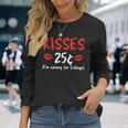 Kisses 25 Imave For College バレンタインデー デザイナー 長袖Tシャツ 彼女への贈り物