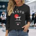 Kyoto Japón Bandera Japonesa Kyoto Palacio Imperial Recuerdo Camiseta de manga larga Regalos para ella