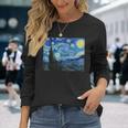 La Noche Estrellada Deincentan Gogh 1889 Pintura Famosa Camiseta de manga larga Regalos para ella