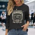 Legend Were Born In 1964 60歳の誕生日プレゼント 男性用 10月 長袖Tシャツ 彼女への贈り物