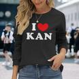 I Love Kan 私は愛する Kan 長袖Tシャツ 彼女への贈り物