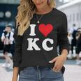 I Love Kc Initials I Heart KC First Last Name K C 長袖Tシャツ 彼女への贈り物