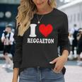 I Love Reggaeton Music 長袖Tシャツ 彼女への贈り物