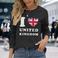 I Love United Kingdom ハートフラッグ イギリス Uk グレートブリテン 長袖Tシャツ 彼女への贈り物