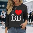 I Love ハート Bb 長袖Tシャツ 彼女への贈り物