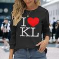 I Love ハート Kl 長袖Tシャツ 彼女への贈り物