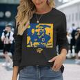 Maradona Boca 1995 ペイント 長袖Tシャツ 彼女への贈り物