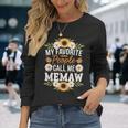 Meemaw ひまわり 好きな人 Call Me Meemaw 長袖Tシャツ 彼女への贈り物