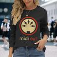 Midi Out 5極 Din オーディオシンセサイザー ヴィンテージステレオ 長袖Tシャツ 彼女への贈り物